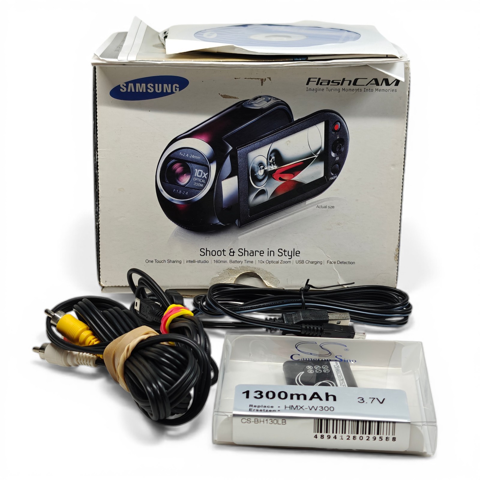 Samsung SMX-C10 Camcorder Black/Red Hue 10x Zoom Stylish Video Camera – Boxed