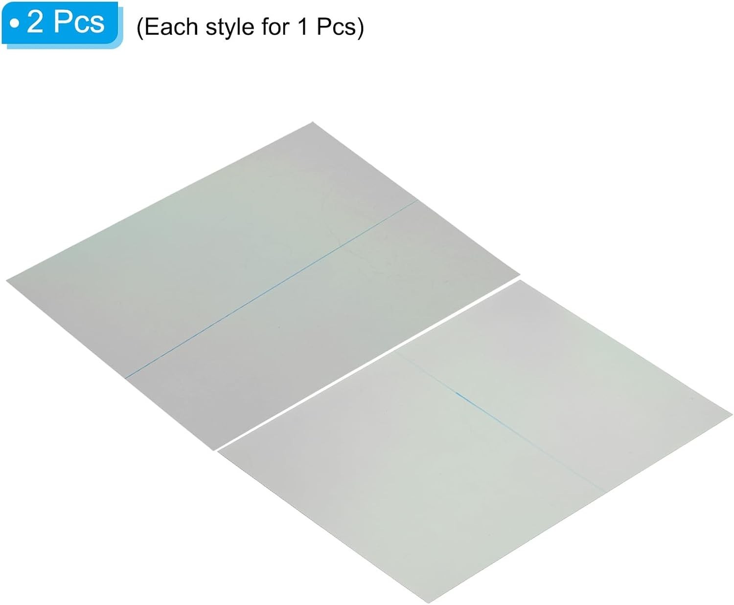 9.7″ Polarized Film Sheets 2 Packs Adhesive Linear Polarizer 0° & 90° For LCD