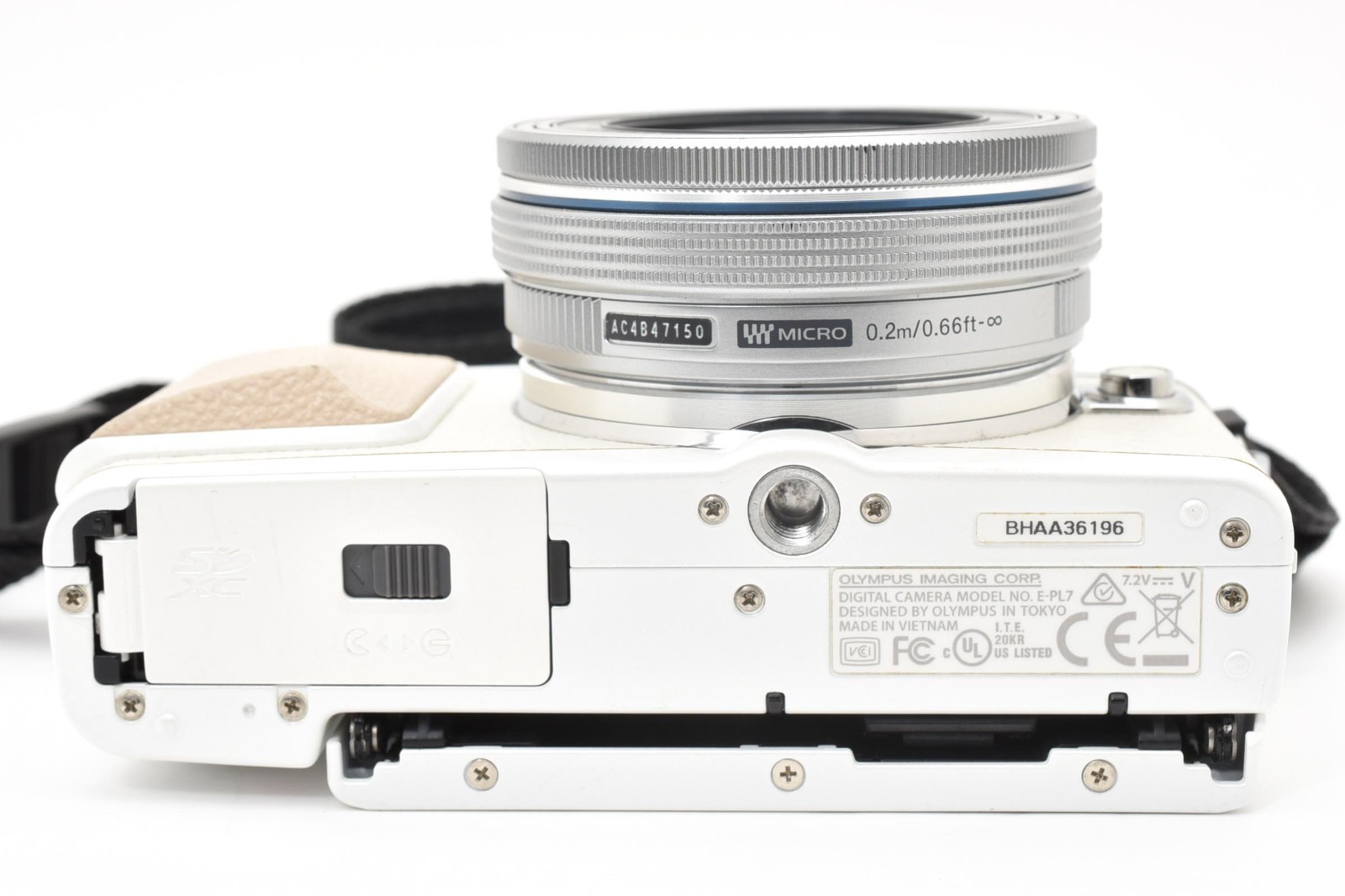 Olympus Pen Lite E-PL7 16.0MP Double Lens Kit White 4125 shots [Exc++] E3269