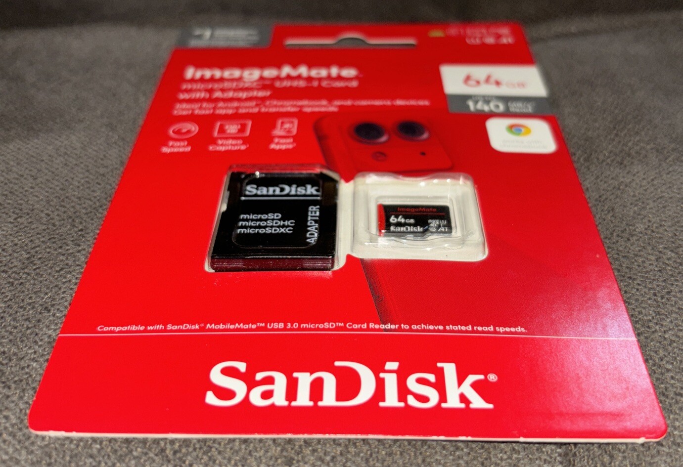 Sandisk ImageMate SDXC UHS-I 140 mb/s 64GB Card with Adapter