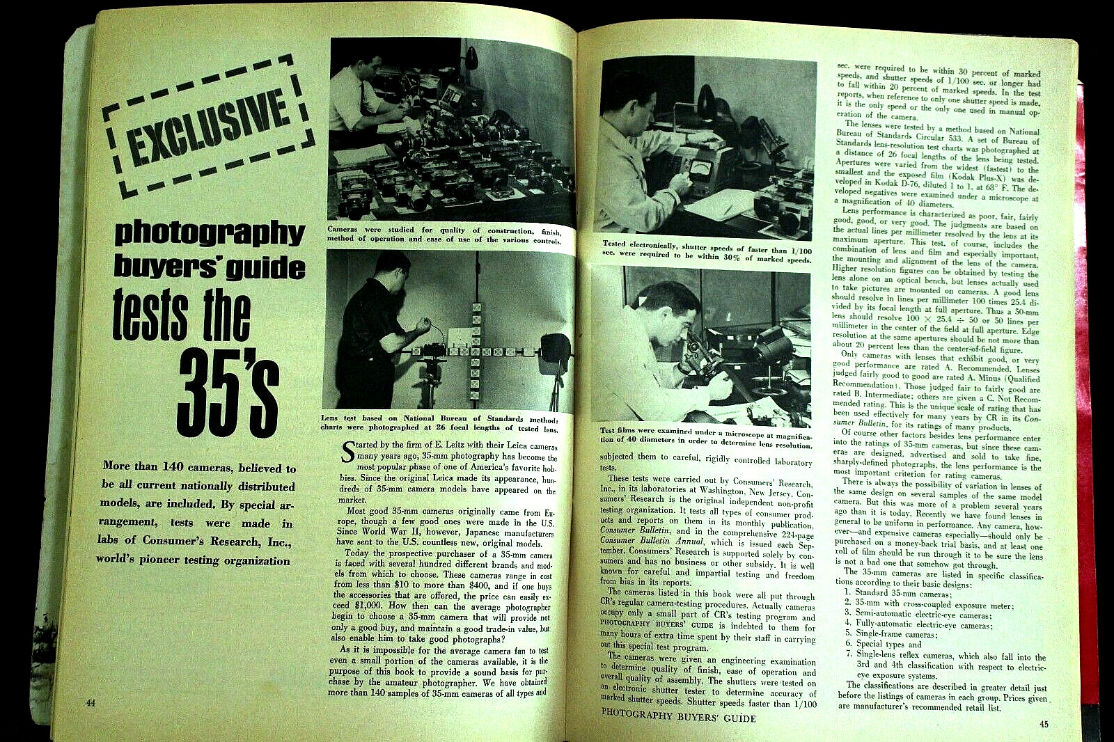 2 VINTAGE PHOTOGRAPHY BUYER’S GUIDES, Fall/Winter 1966 & Winter 1965, Tests!