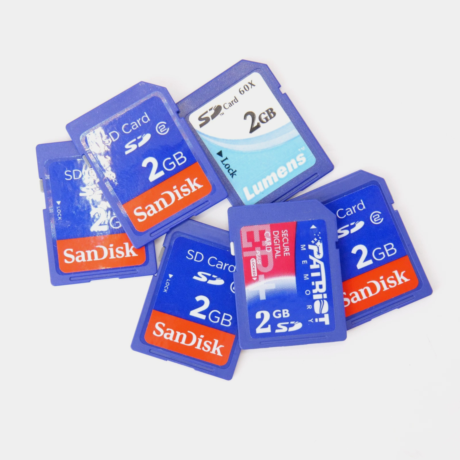 2 Pack 2GB SD Card Mixed Brands For Old Cameras & Devices Tested & Formatted