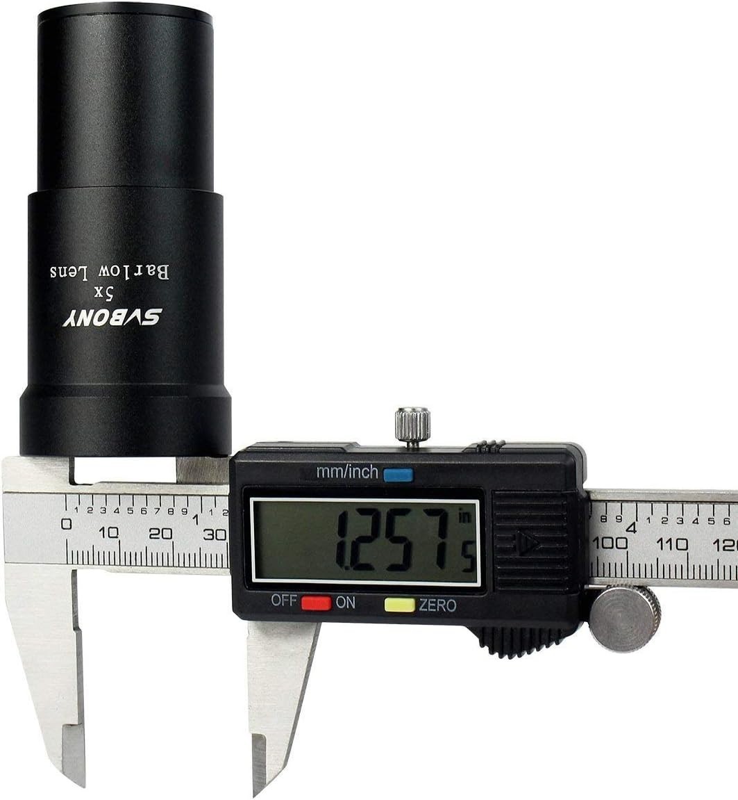 Telescope Barlow Lens 5X, 1.25 Inch Telescope Accessory, Fully Multi Coated B…