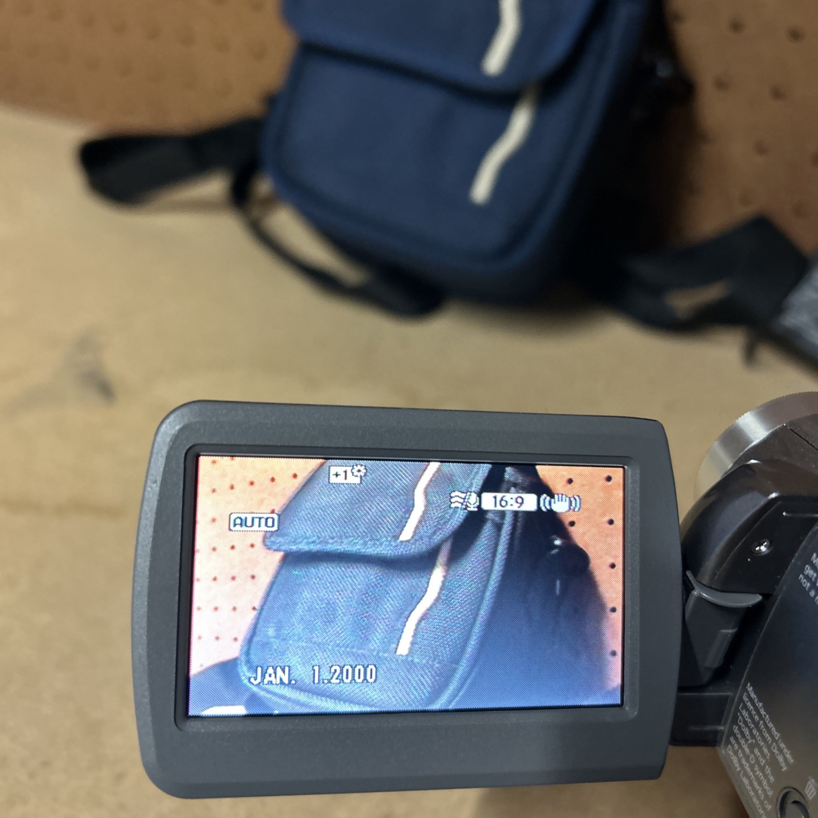 Panasonic SDR-S7 Handheld Digital Camcorder Silver Turns On! With Case