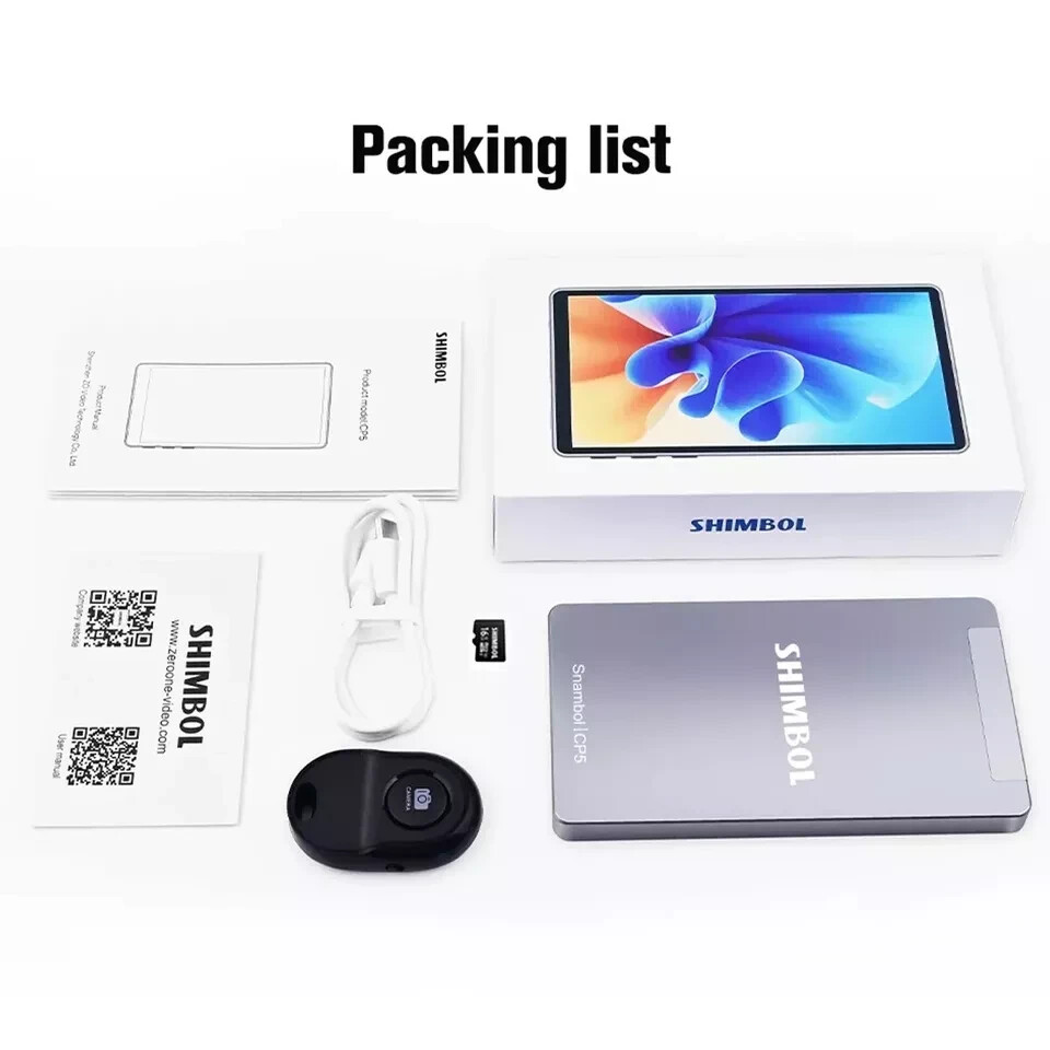 SHIMBOL CP5 5″ 1080P Touch Monitor Screen Video Selfie Vlog Phone Rear Camera
