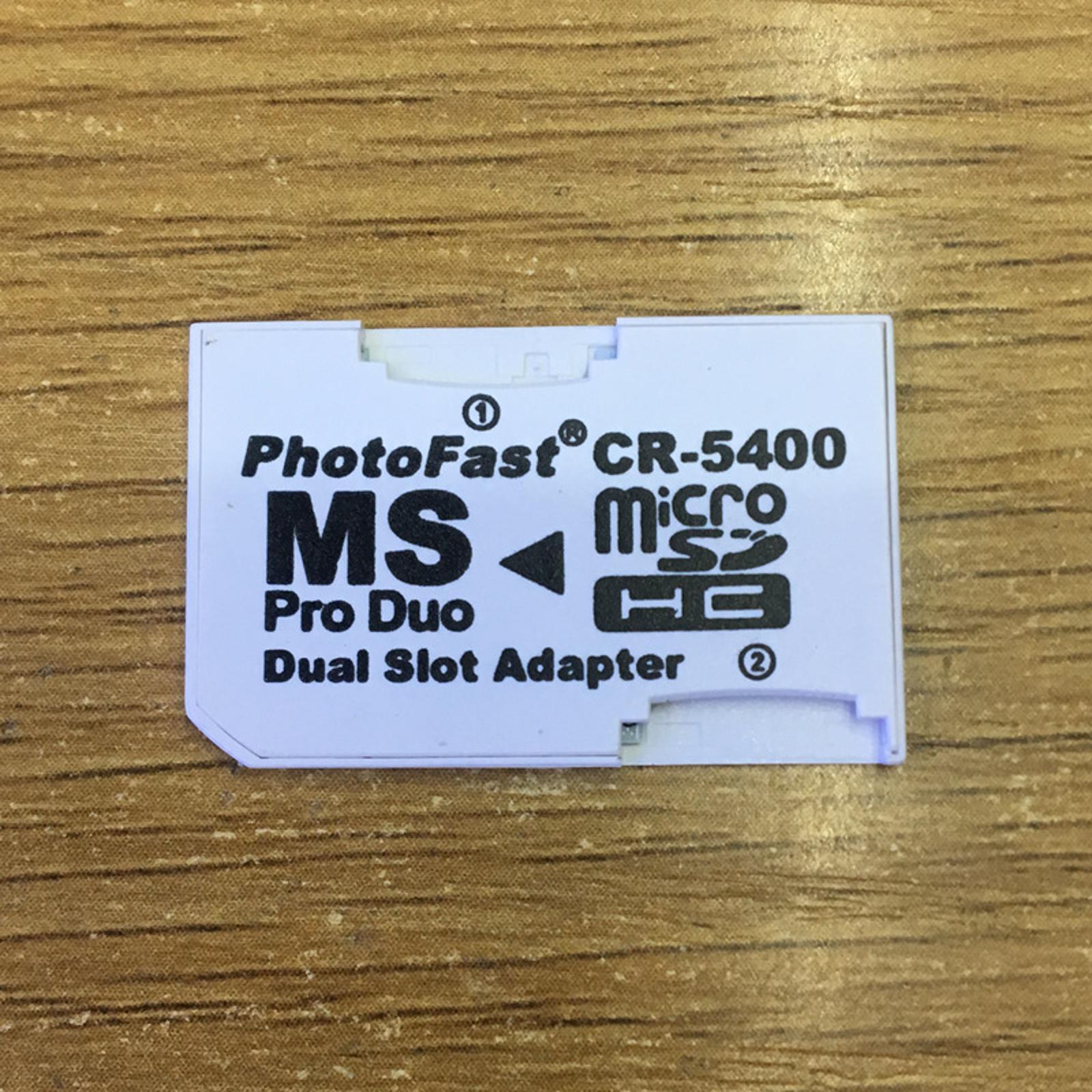 MicroSD/TF To MS Pro Duo Dual Slot Adapter CR-5400 Mini Card For PSP PhotoFast f