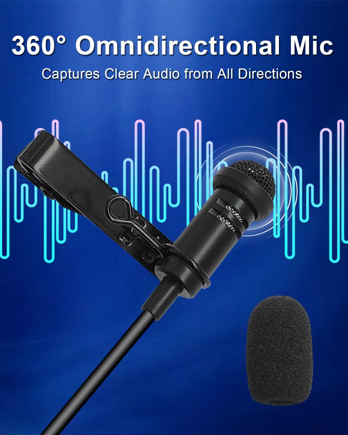 NewTH Lavalier Lapel Microphone Omidirectional Condenser Microphone for DJI M…