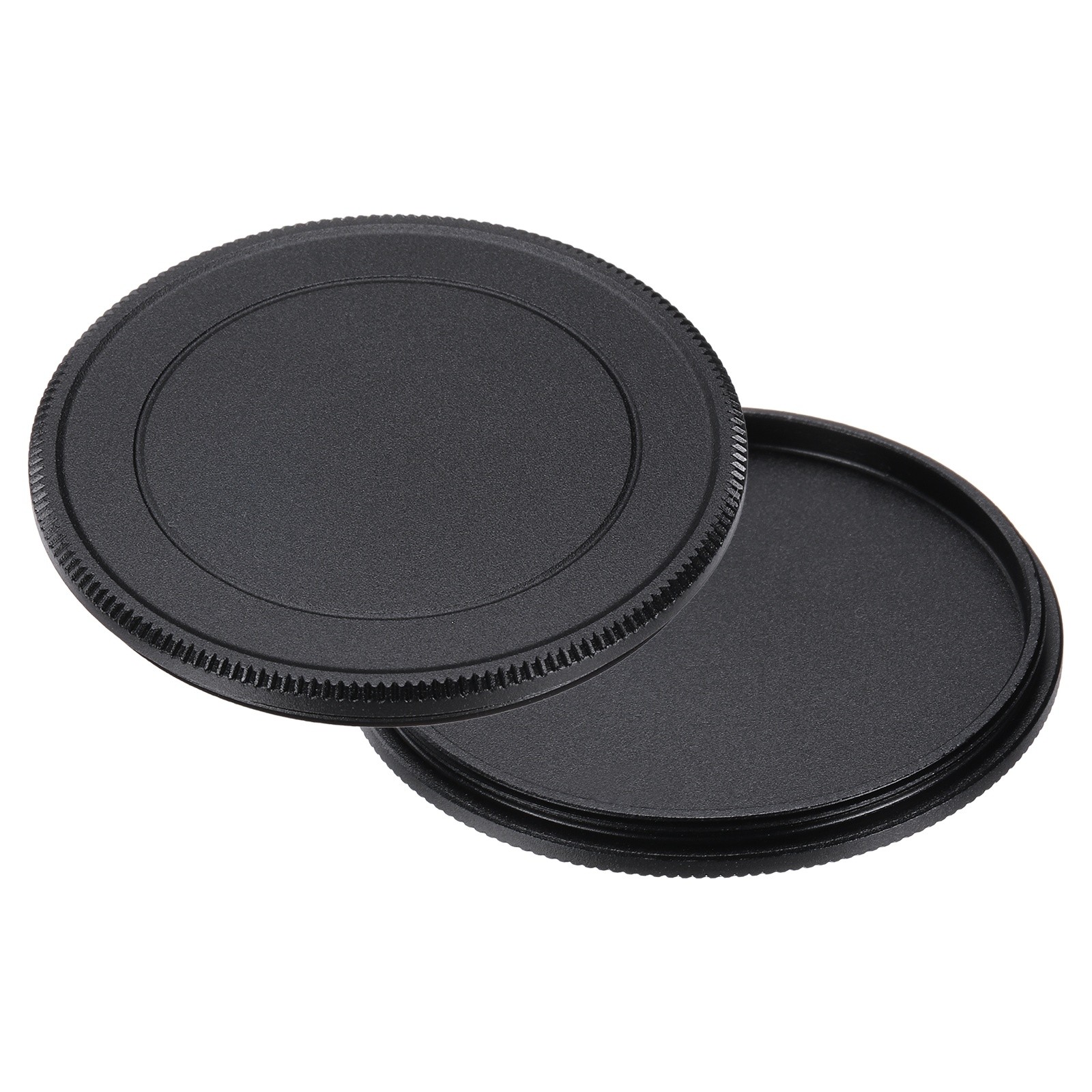 2 Pcs 52mm Camera Lens Cap, Aluminum Screw Mount Front Lens Cap Cover, Black