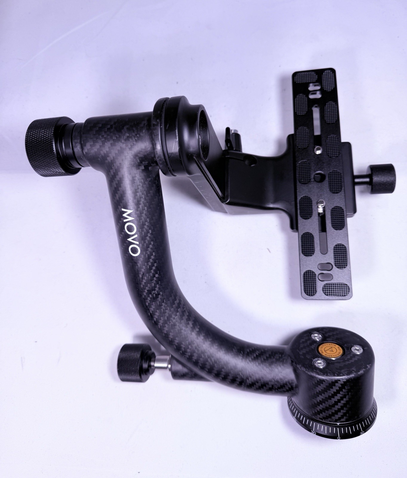 Movo GH800 Carbon Fiber Gimbal Tripod Head w/8in. Arca-Swiss Quick Release Plate