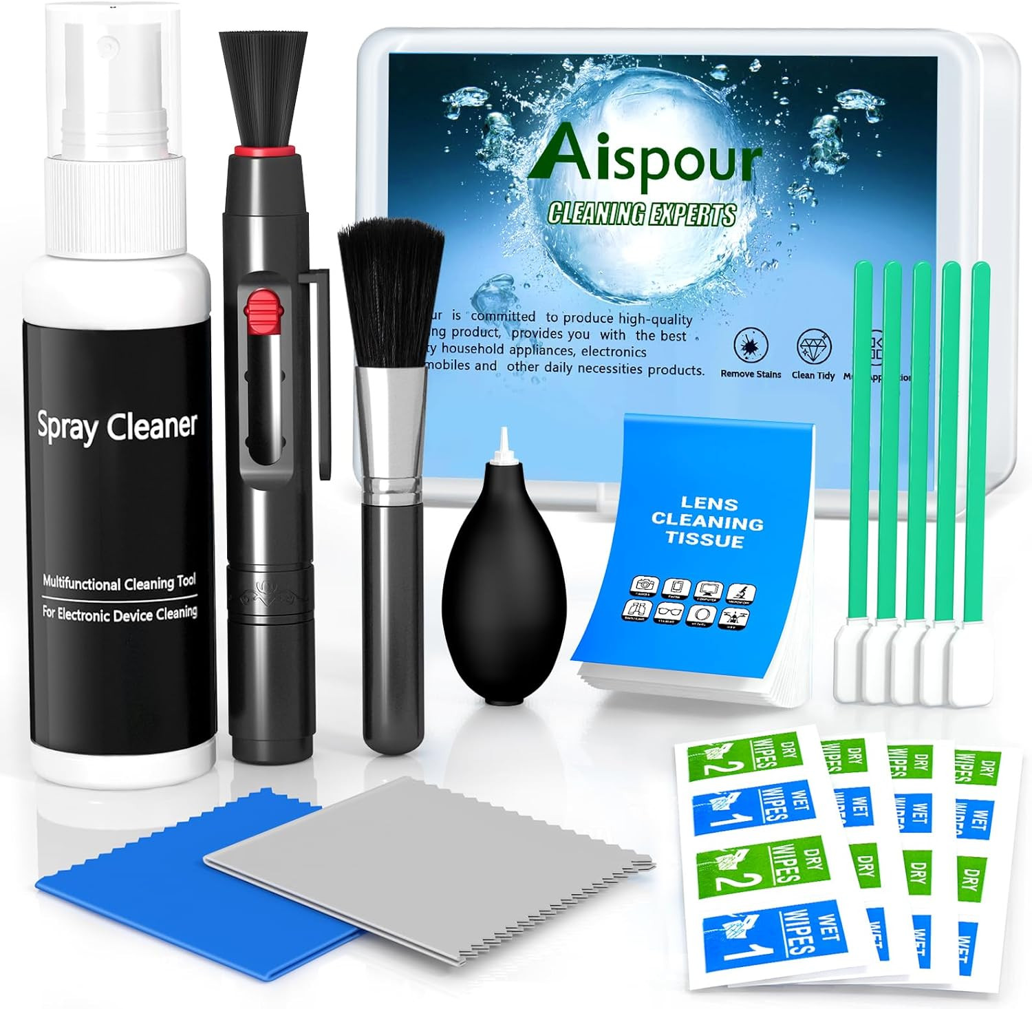 Camera Lens Cleaning Kit 10 in 1 Cleaner Brush Pen Accessories Set