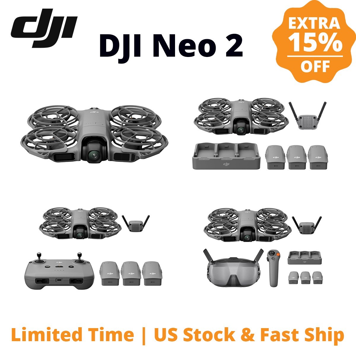 DJI Drone Quadcopter DJI Neo 2 / DJI Neo 2 Motion Fly More Combo (3 Battery)