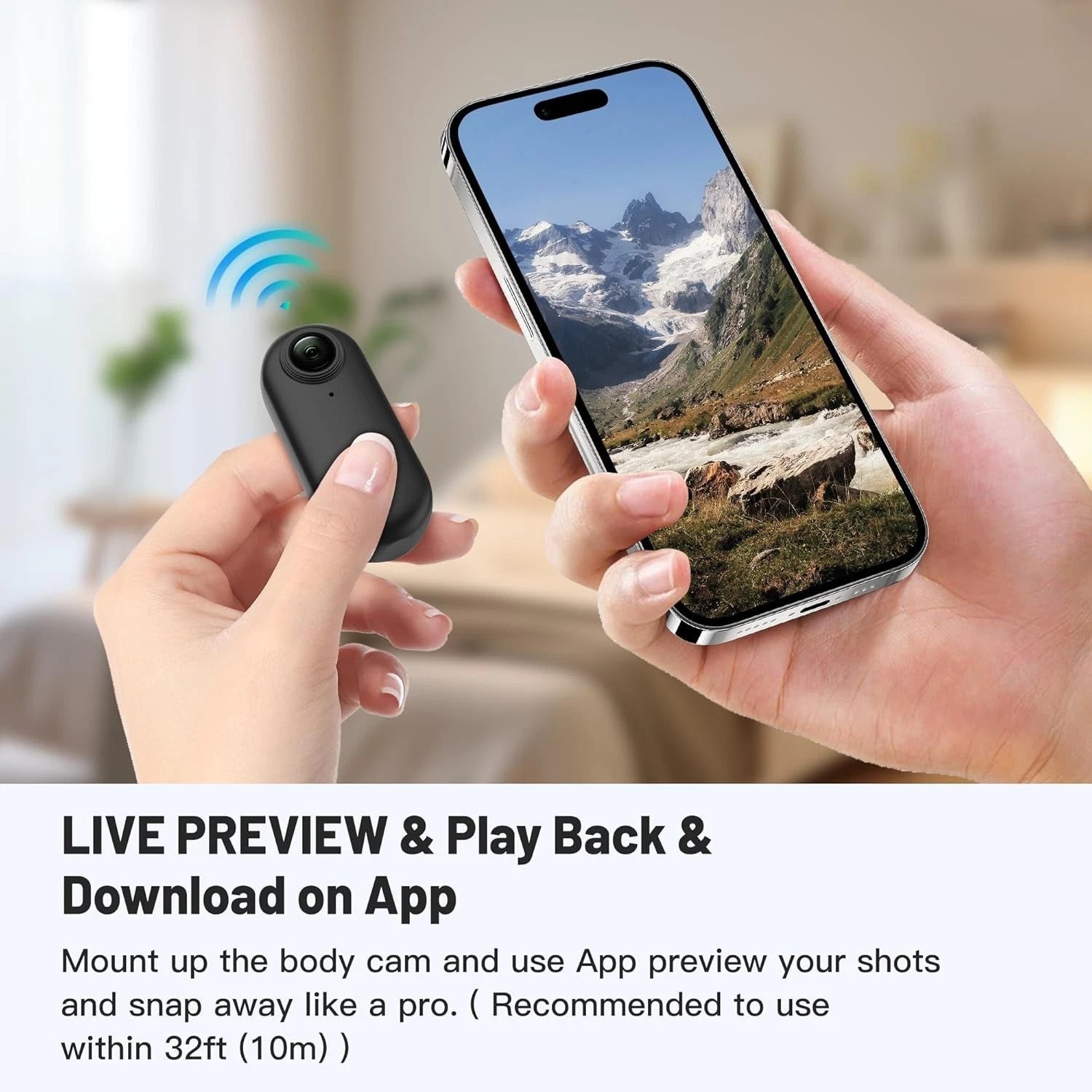 Mini Wearable Body Worn Action Camera, FHD 1080P, Thumb Size, Hands Free Reco…