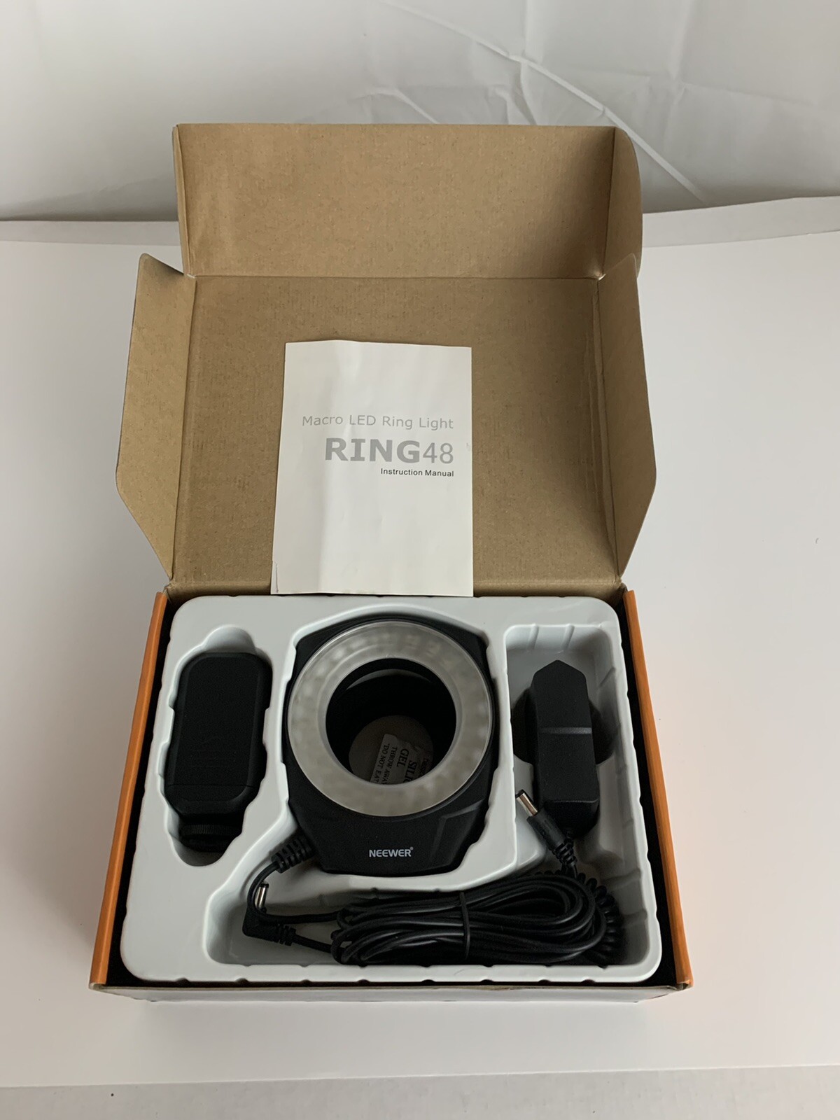 Neewer Ring 48 LED Video Camera Macro Ring Light with six (6)Lens Adapter Rings