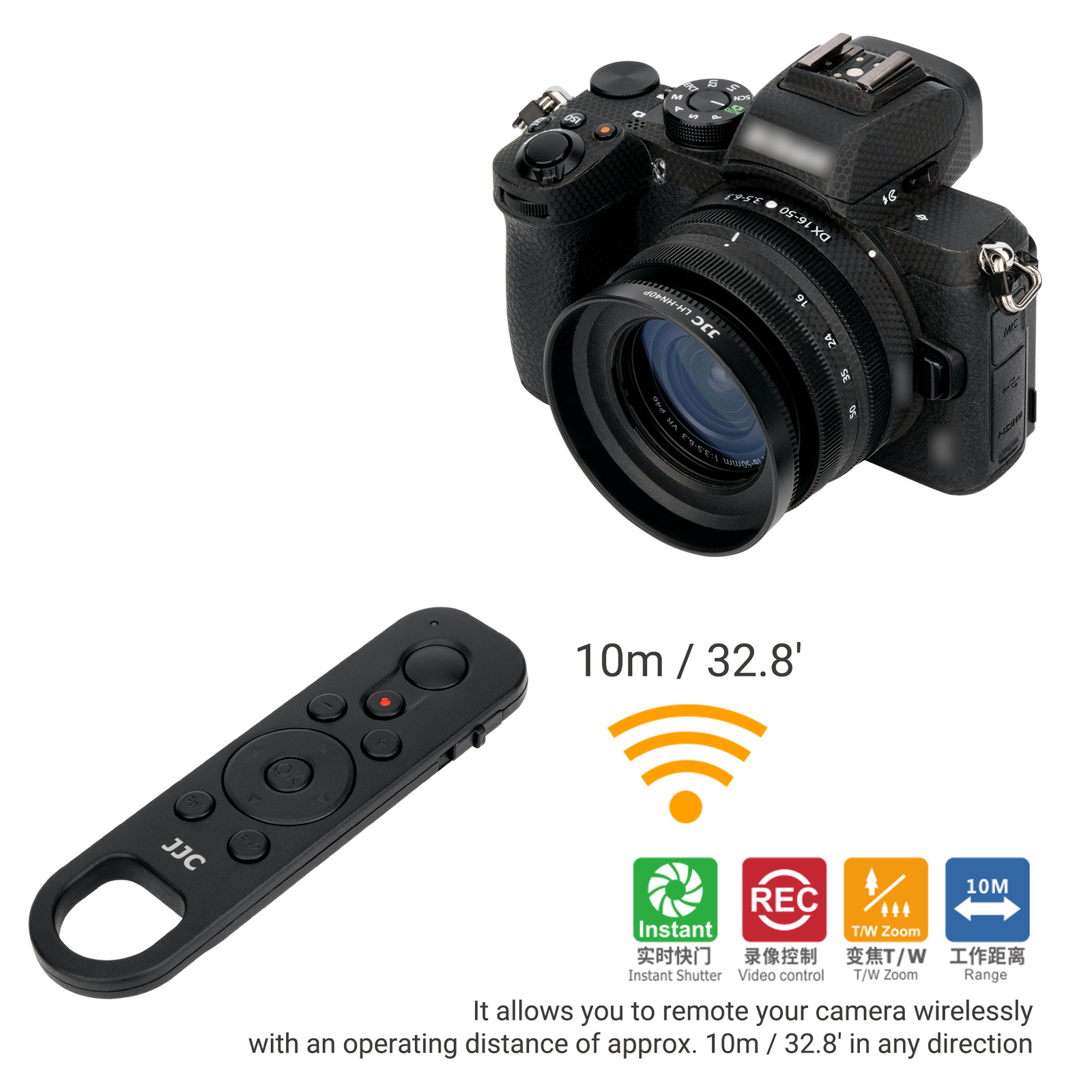 Bluetooth Wireless Remote Control for Nikon Z50 Zfc P950 P1000 B600 as ML-L7