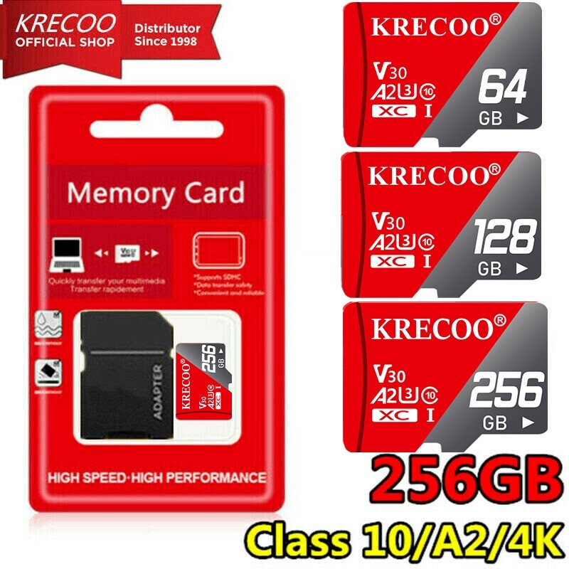 Micro SD Ultra Memory Card 64GB 128GB 256GB Class10 U3 TF Card 325MB/S GoPro Lot