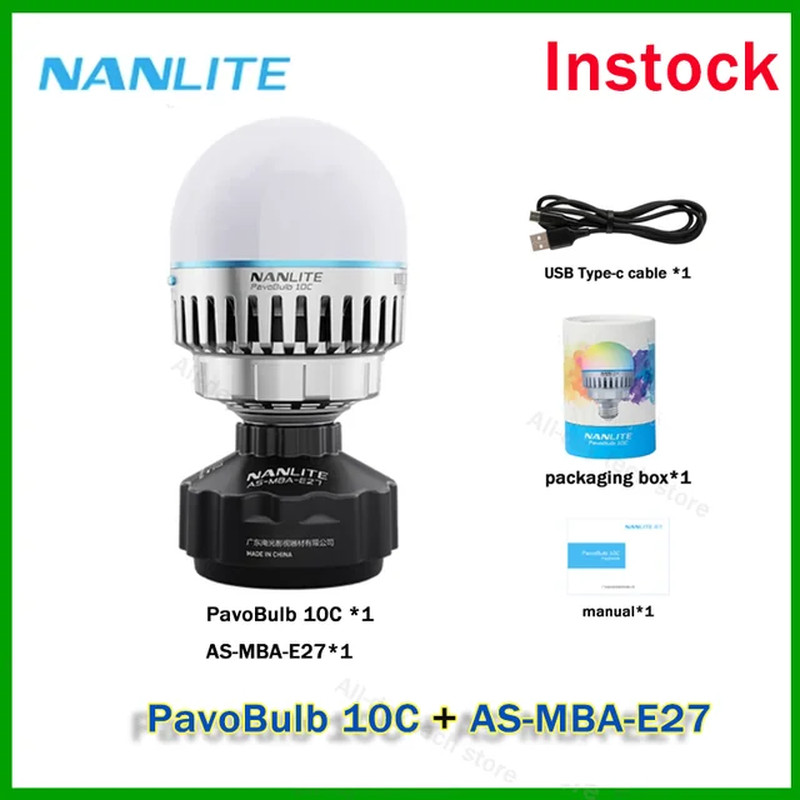 PavoBulb 10C RGB LED photography fill light bulb color light creative shooting a
