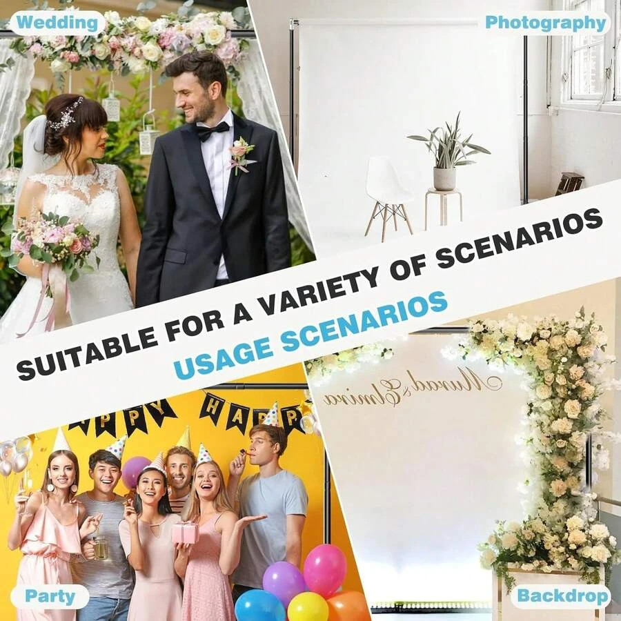 10×6.5ft Photo Backdrop Stand & Projector Screen Support, Adjustable Heavy Duty