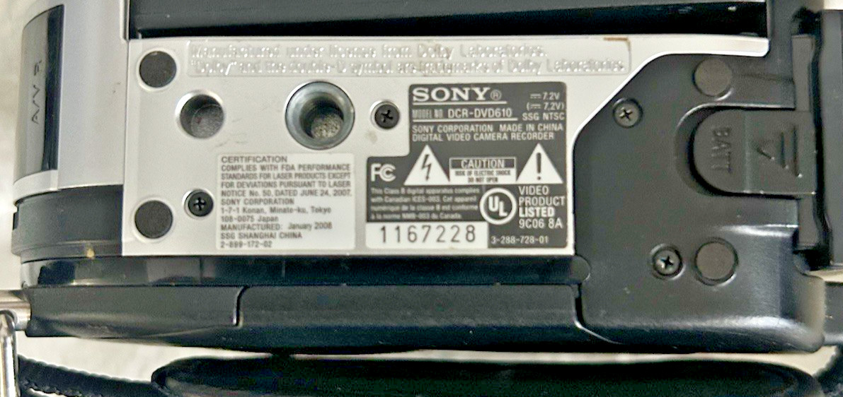 Sony DCR-DVD610 Standard Definition Mini DVD Camcorder (Silver) W Case & DVDs