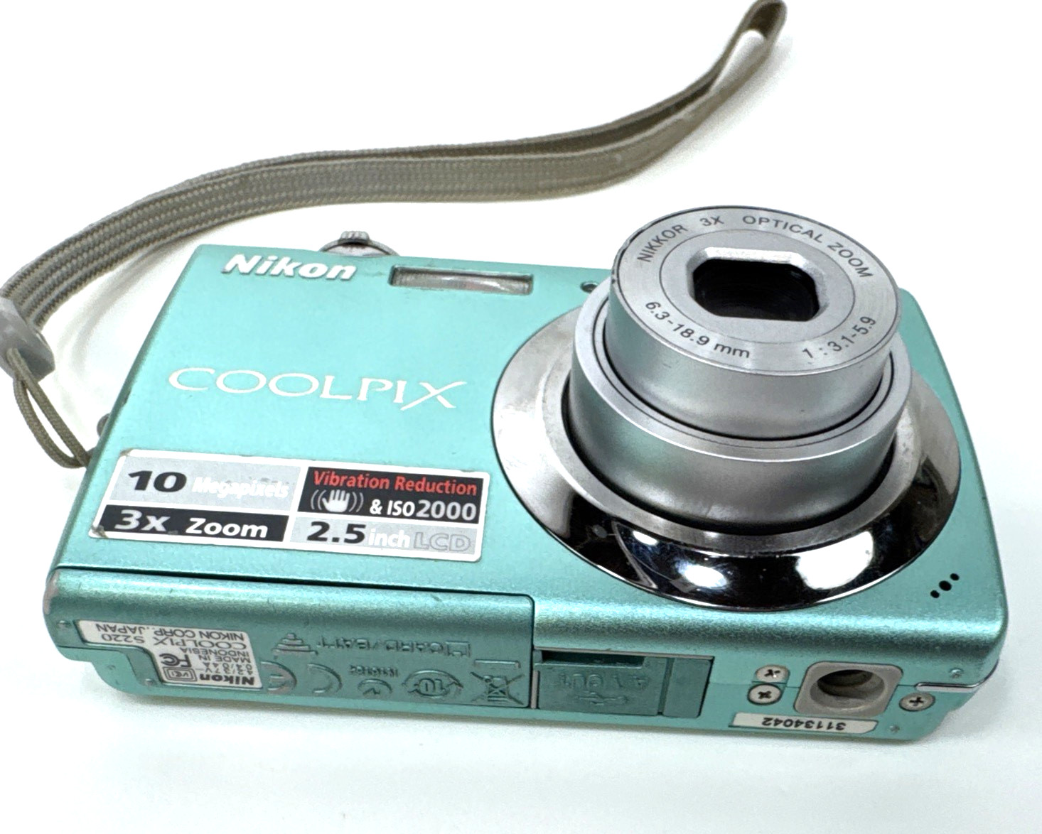 Nikon Coolpix S220 10.0MP Digital Camera Broken Lens Error Parts/Repair