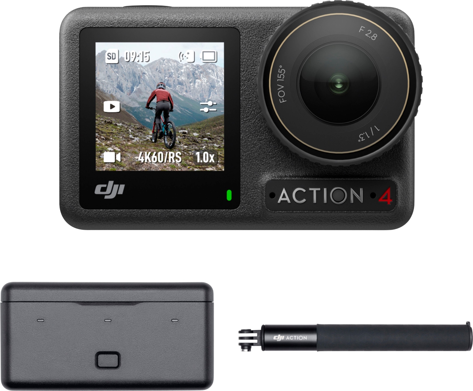 DJI – Osmo Action 4 4K Action Camera Adventure Bundle – Gray