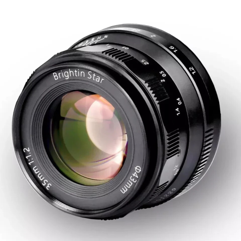 Brightin Star 35mm F1.2 APS-C Lens for Sony E,Fuji X Canon EOS,M4/3 Mount Camera