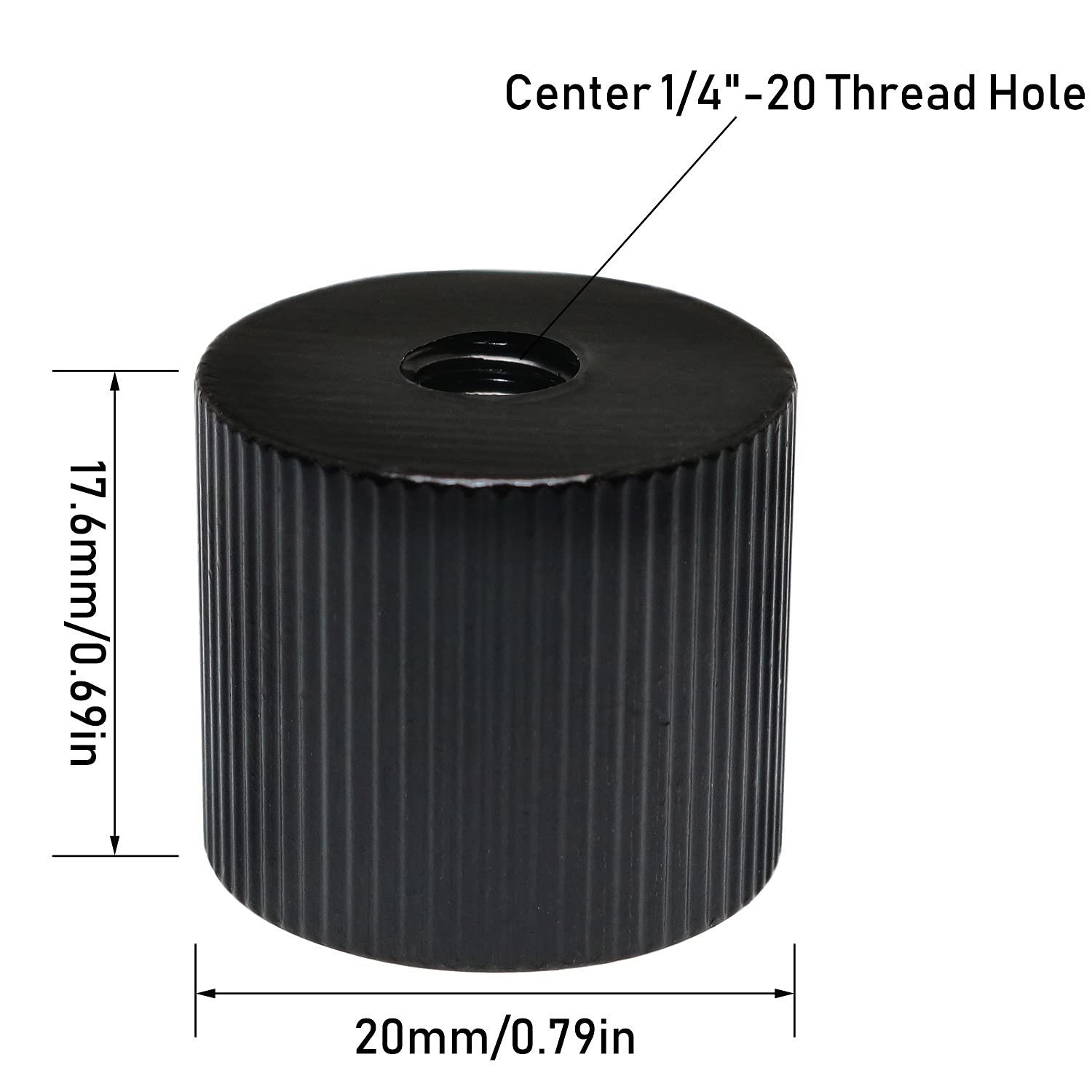 2 PCS Tripod Nut Barrel Connection Nut with 1/4 inch-20 Thread Hole Female
