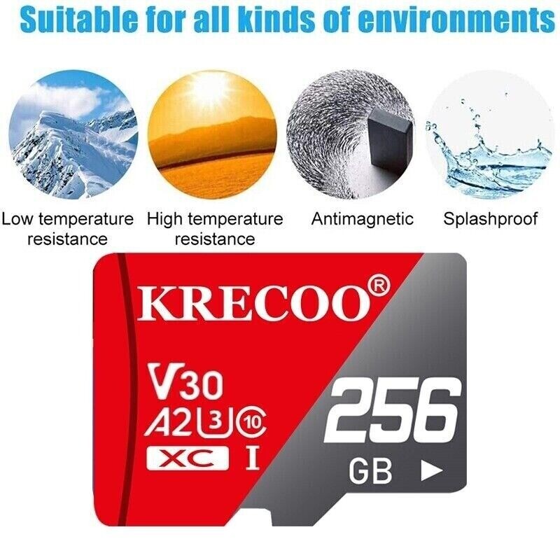 1-3PACK 64GB 128GB 256GB Micro SD Card Class 10 V30 Memory Card U3 TF Card LOT