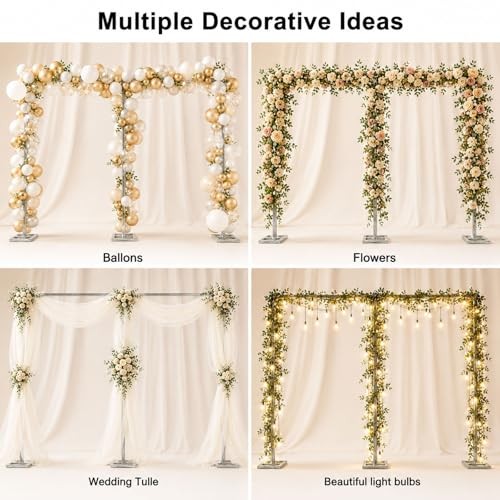 10x20ft Adjustable Pipe and Drape Backdrop Stand – Heavy Duty Metal Square
