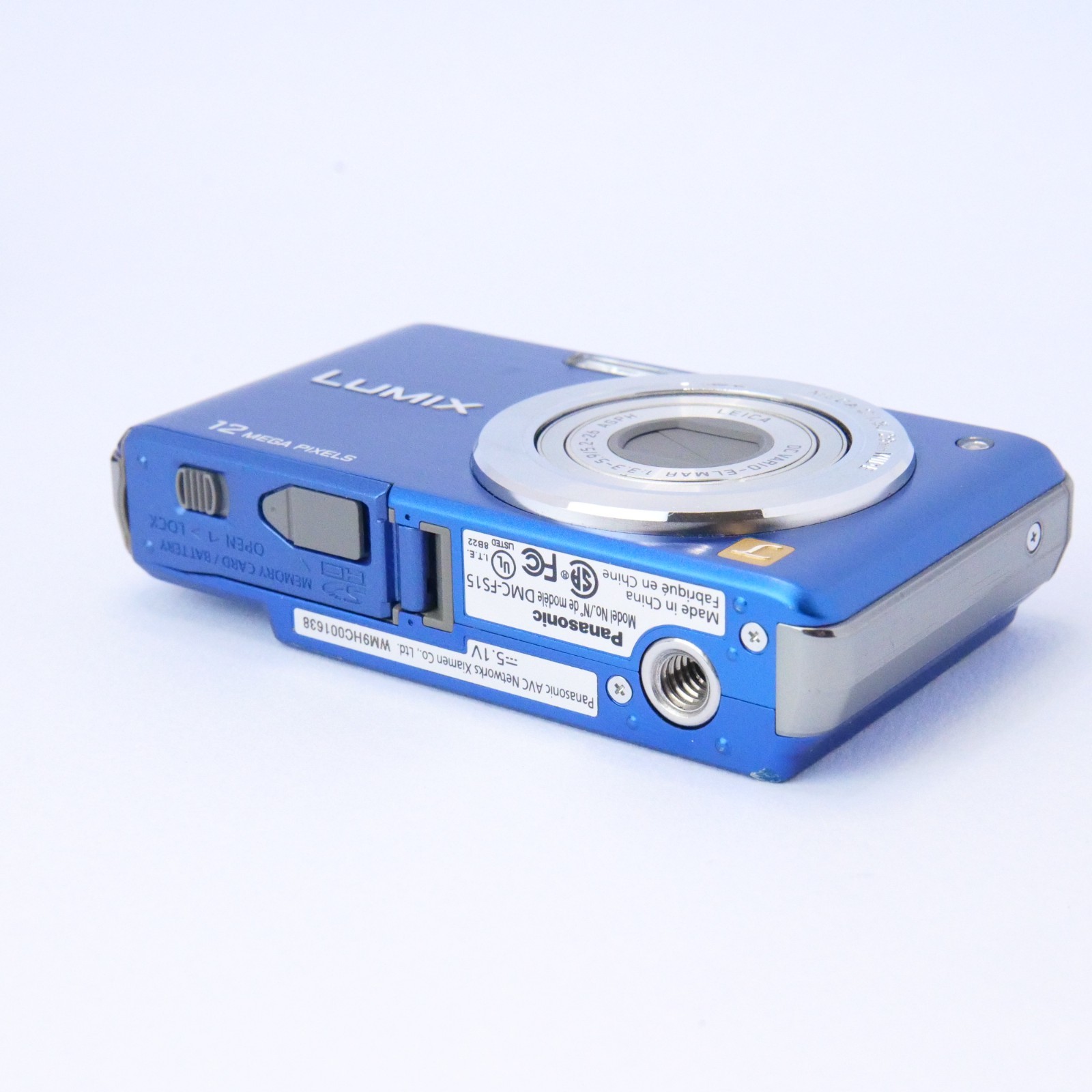 Panasonic LUMIX DMC-FS15 12.1MP Digital Camera Blue Tested No Charger READ