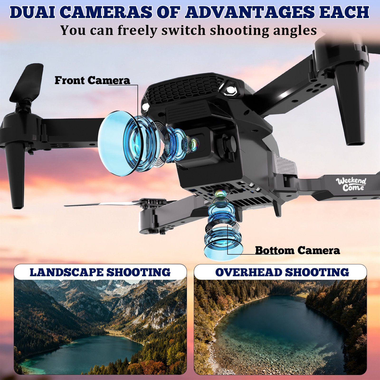 Drones Quadcopter 5G 4K GPS Drone X with HD Dual Camera WiFi FPV Foldable RC