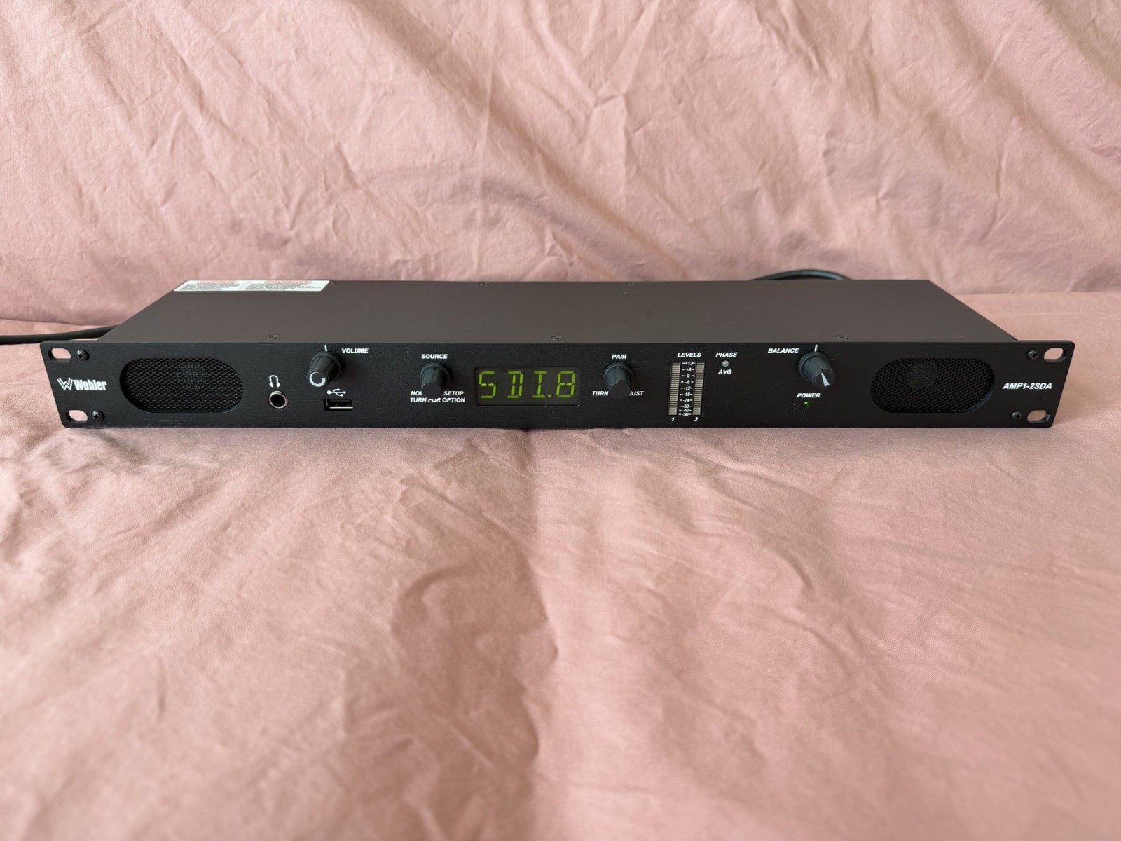 Wohler AMP1-2SDA 2-Channel Stereo Monitor w 3G/HD/SD-SDI, AES, and Analog Inputs