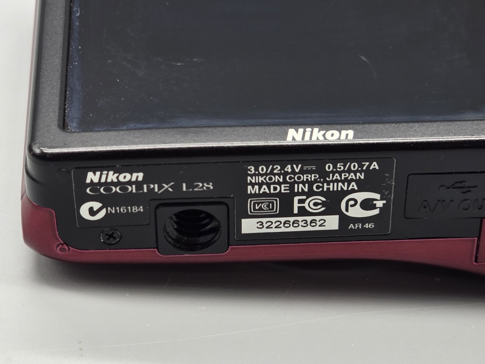 Nikon COOLPIX L28 20.1MP Digital Camera Red Tested And Working