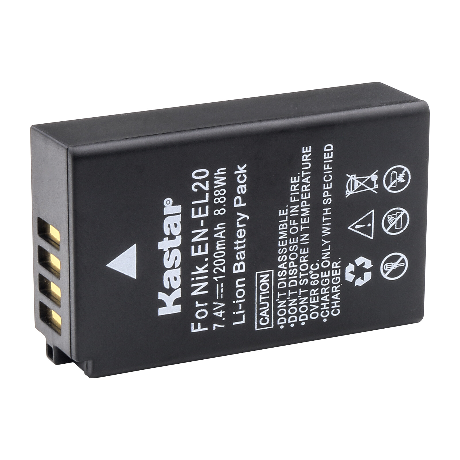 Kastar EN-EL20 EN-EL20A Li-ion Battery + Charger for Nikon 1 J1 J2 J3 AW1 S1 V3
