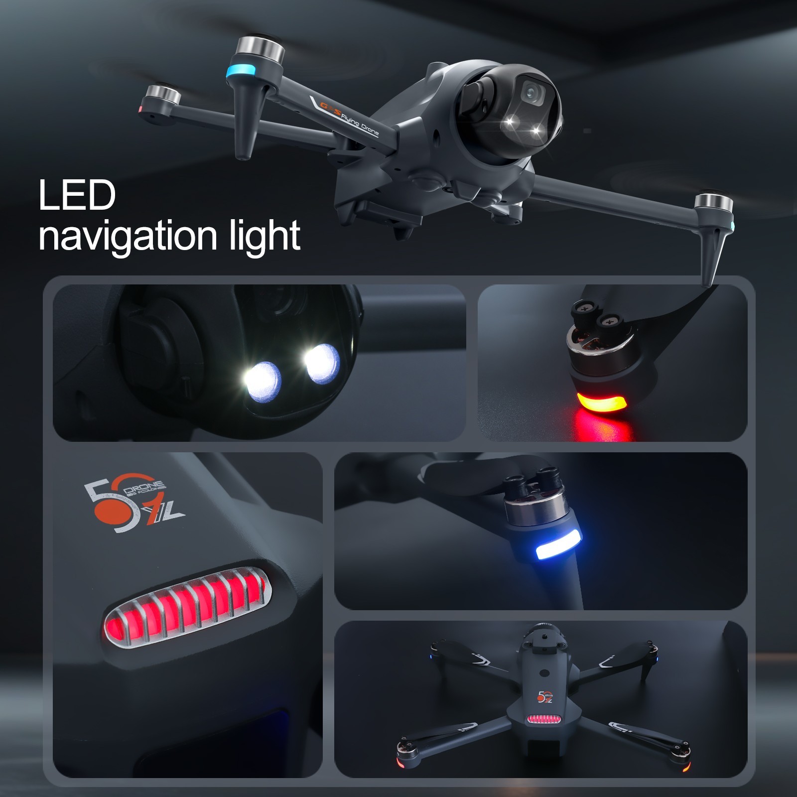 Drone GPS WIFI FPV 4K Dual Camera Selfie Obstacle Avoidance Quadcopter 2 Battery