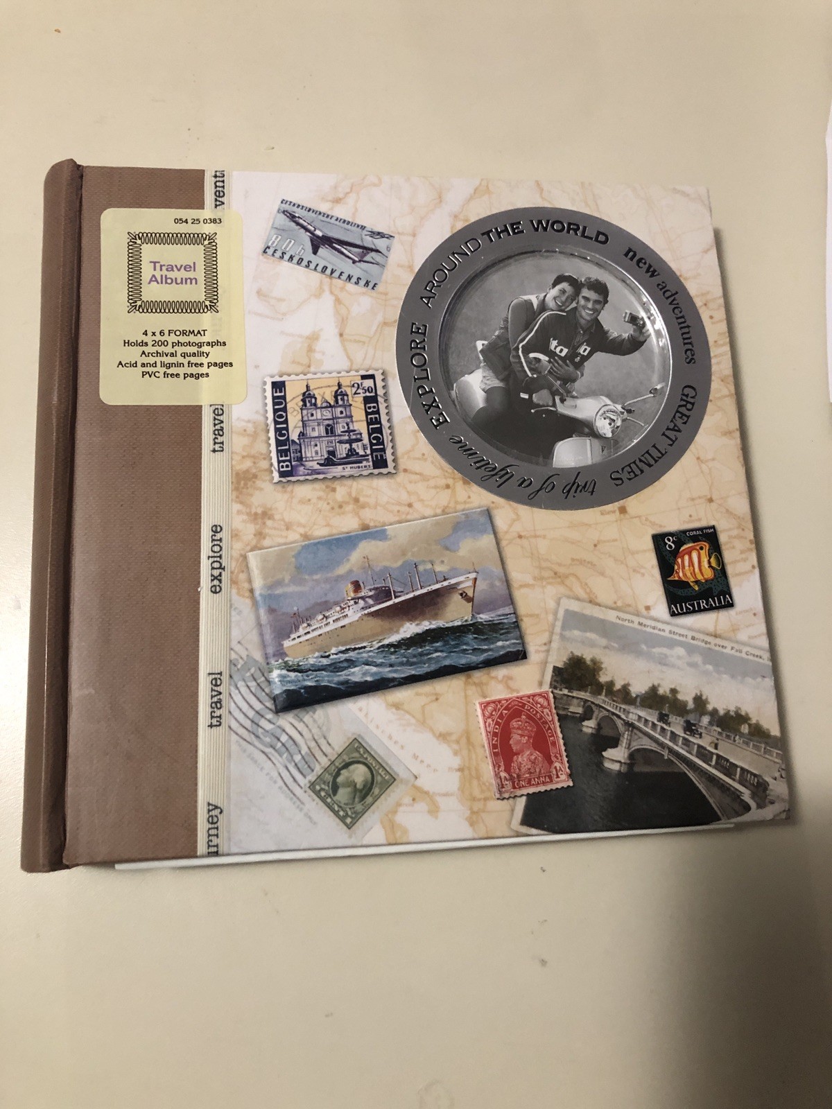 Target World Travel Photo Album Ships, Stamps Holds 200 Photo’s 4″x6″ Photos NEW