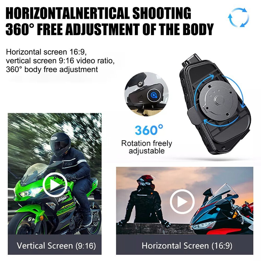DVR Video Recorder Camera WiFi Motorcycle Helmet Bluetooth Headset HD Dash Cam