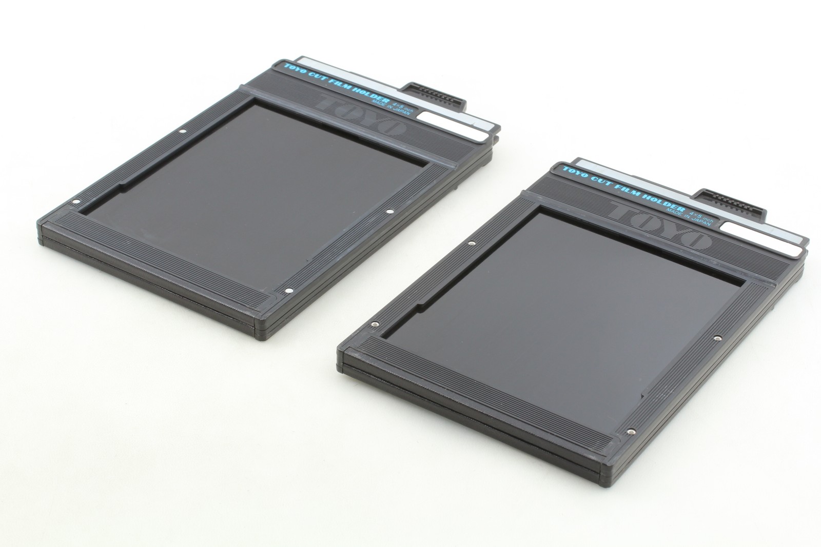 Lot of 2 [Near MINT] Blue Logo TOYO 4×5 Cut Sheet Film Holder Back From JAPAN
