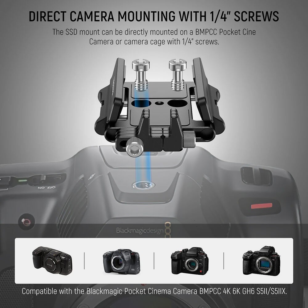 NEEWER UA035 SSD Mount – Cold Shoe/Cable Clamp for T5/T7/SanDisk – Open Box