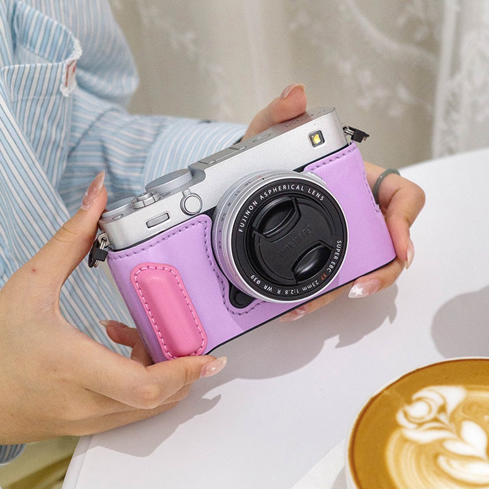 Genuine Leather Camera Half Case Bag Cover Protection Suitable For Fujifilm X-E5