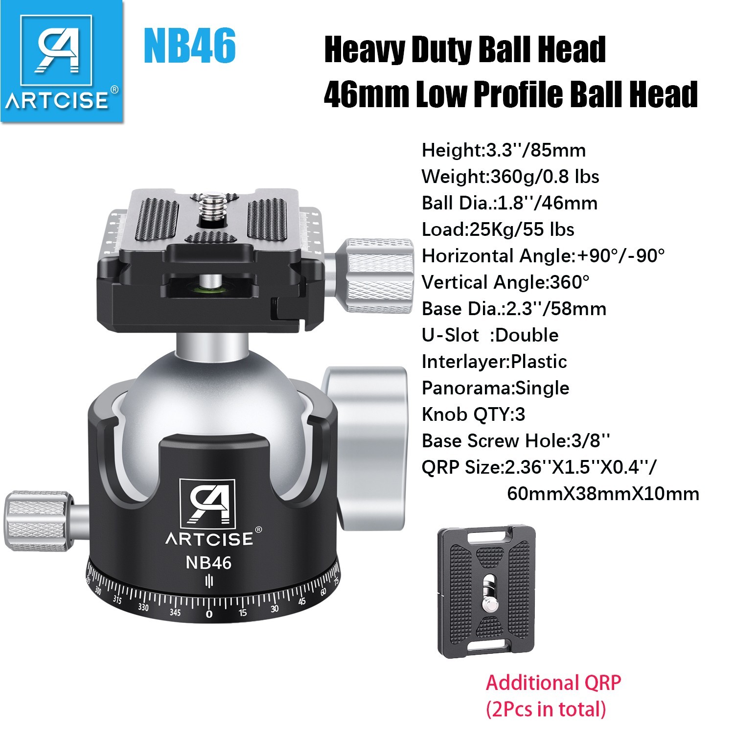 1/4″ Swivel Mini Ball Head Screw Tripod Mount Lock for Camcorder Light Bracket