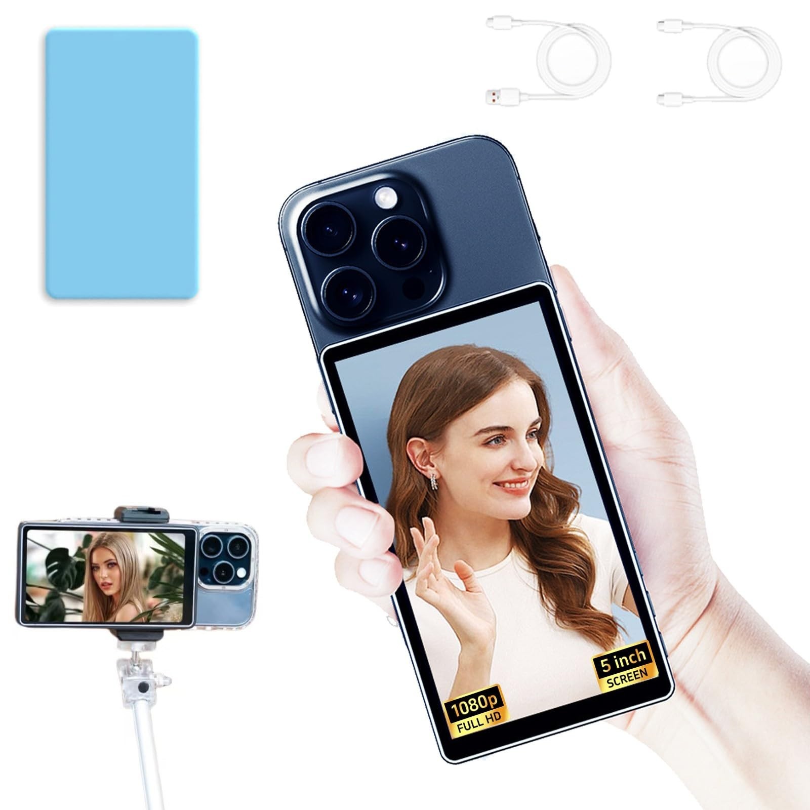 Shimbol CP5 Lite 5’’ Phone Vlog Selfie Monitor Screen 1080P Wireless Recording