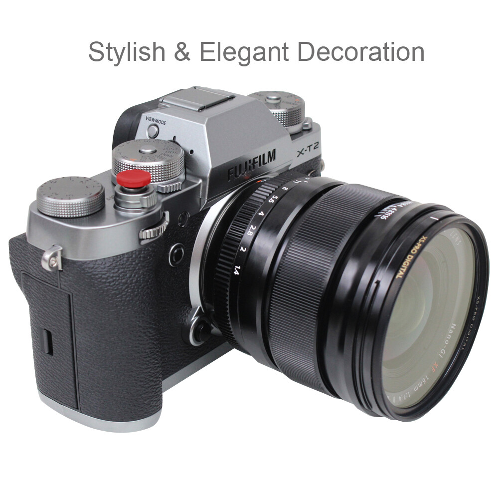 2 PCS Dark Red Soft Shutter Release Button for Canon New F-1/F-1/AE-1(FD mount)